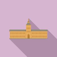 Parliament hall icon, flat style vector