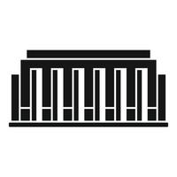 Parliament construction icon, simple style vector