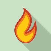 Fire flame grill icon, flat style vector