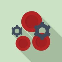 Blood nanotechnology icon, flat style vector