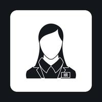 Hr manager icon, simple style vector