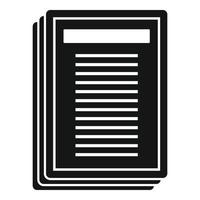 Attestation papers icon, simple style vector