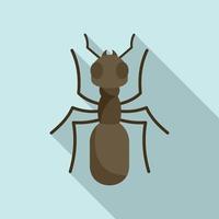 icono de hormiga insecto, estilo plano vector