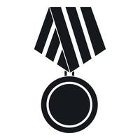 Military medal icon, simple style vector