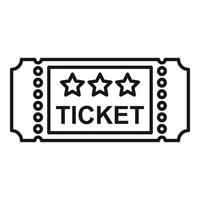 Coupon bus ticket icon, outline style vector