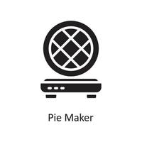 Pie Maker Vector Solid Icon Design illustration. Housekeeping Symbol on White background EPS 10 File