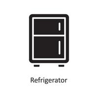 Ilustración de diseño de icono sólido de vector de refrigerador. símbolo de limpieza en el archivo eps 10 de fondo blanco