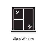 ilustración de diseño de icono sólido de vector de ventana de vidrio. símbolo de limpieza en el archivo eps 10 de fondo blanco
