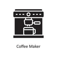 Coffee Maker Vector Solid Icon Design illustration. Housekeeping Symbol on White background EPS 10 File