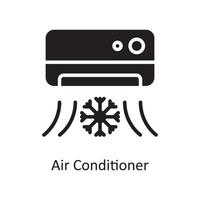 ilustración de diseño de icono sólido de vector de acondicionador de aire. símbolo de limpieza en el archivo eps 10 de fondo blanco