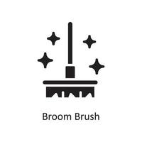 Broom Brush Vector Solid Icon Design illustration. Housekeeping Symbol on White background EPS 10 File