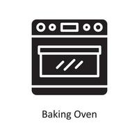 Baking Oven Vector Solid Icon Design illustration. Housekeeping Symbol on White background EPS 10 File