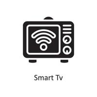 Smart Tv Vector Solid Icon Design illustration. Housekeeping Symbol on White background EPS 10 File