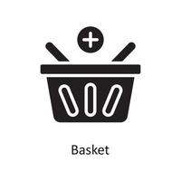 Basket  Vector Solid Icon Design illustration. Housekeeping Symbol on White background EPS 10 File