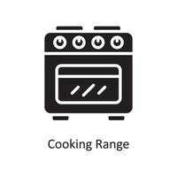 Cooking Range Vector Solid Icon Design illustration. Housekeeping Symbol on White background EPS 10 File