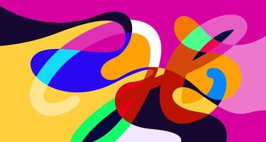 Vector colorful abstract psychedelic liquid and fluid background pattern