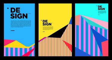 plantilla de banner abstracto colorido con texto ficticio para diseño web, página de inicio, historia de medios sociales y material impreso vector