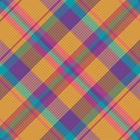 Tartan or plaid retro color pattern. vector