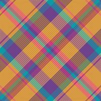 Tartan or plaid retro color pattern. vector