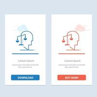 Balance Equilibrium Human Integrity Mind  Blue and Red Download and Buy Now web Widget Card Template vector