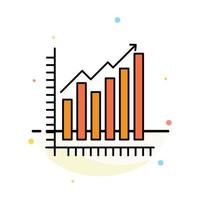 Graph Analytics Business Diagram Marketing Statistics Trends Abstract Flat Color Icon Template vector