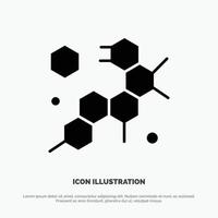 Cell Molecule Science solid Glyph Icon vector