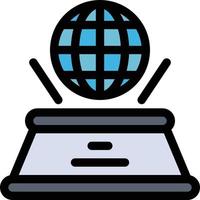 World Hologram Imagination Presentation  Flat Color Icon Vector icon banner Template
