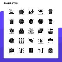 25 Thanks Giving Icon set Solid Glyph Icon Vector Illustration Template For Web and Mobile Ideas for business company