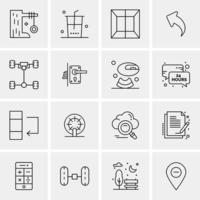 16 Business Universal Icons Vector Creative Icon Illustration to use in web and Mobile Related project