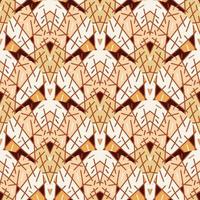 Creative tribal lines mosaic seamless pattern. Hand drawn geometric ethnic tile. Vintage line ornament. vector