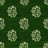 Decorative forest twig endless wallpaper. Hand drawn branches with leaves seamless pattern. vector