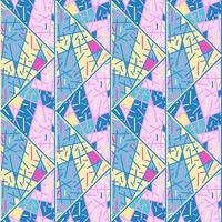 Hand drawn tribal geometric tile. Vintage ethnic line ornament. Random lines mosaic seamless pattern. vector
