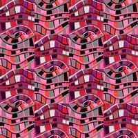 Hand drawn geometric lines tile ornament. Abstract kaleidoscope mosaic seamless pattern. Vintage line wallpaper. vector