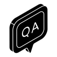 Perfect design icon of question answer vector