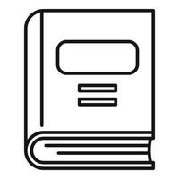 Syllabus book icon, outline style vector