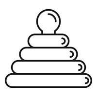 Toy pyramide icon, outline style vector