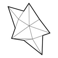 Star icon in outline style vector