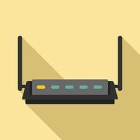 Firewall router icon, flat style vector