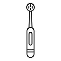 Electric toothbrush daily icon, outline style vector