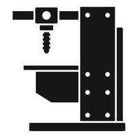 Milling machine equipment icon, simple style vector