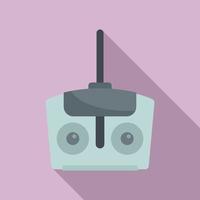 icono de control remoto de drones, estilo plano vector