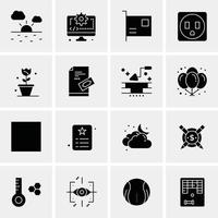 16 iconos universales de negocios vector ilustración de icono creativo para usar en proyectos relacionados con la web y dispositivos móviles