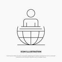 Global Process Business International Modern Line Icon Vector