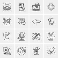 16 Business Universal Icons Vector Creative Icon Illustration to use in web and Mobile Related project