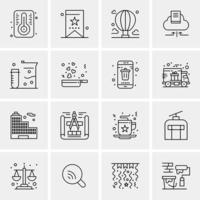 16 iconos universales de negocios vector ilustración de icono creativo para usar en proyectos relacionados con la web y dispositivos móviles