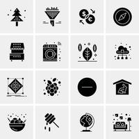 16 iconos universales de negocios vector ilustración de icono creativo para usar en proyectos relacionados con la web y dispositivos móviles