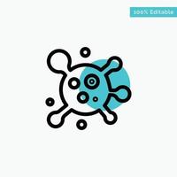 Atom Molecule Science turquoise highlight circle point Vector icon