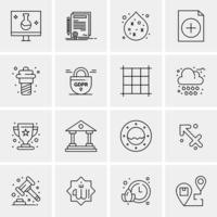 16 Business Universal Icons Vector Creative Icon Illustration to use in web and Mobile Related project