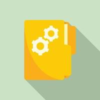 Software folder icon, flat style vector