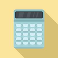 Financial calculator icon, flat style vector